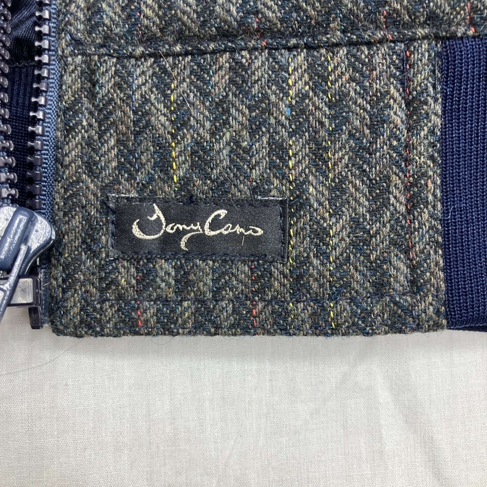 Vintage Traditional 1980's 80's Wool Clay Jacket Full Zip Blue See Measurements - Picture 3 of 11